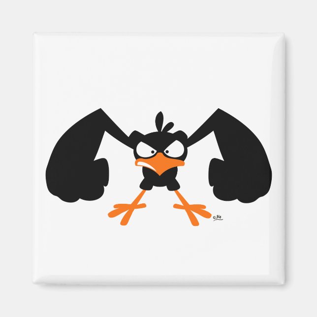 Íman Pássaros duros :) ímã (Frente)