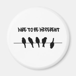 Íman Pássaros em um fio - ouse ser diferente