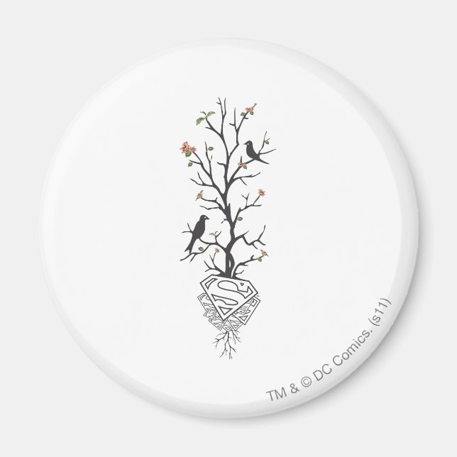 Íman Pássaros Supergirl na Árvore (Frente)