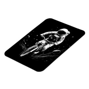 Íman Passeio de Bicicleta Astronauta Cósmico Aventura E
