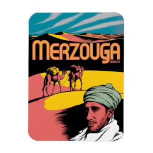 Íman Passeio de camelo no saara Retro Merzouga Marrocos