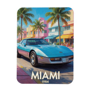 Íman Passeio Tropical pela Rua de Miami 1984 Flórida