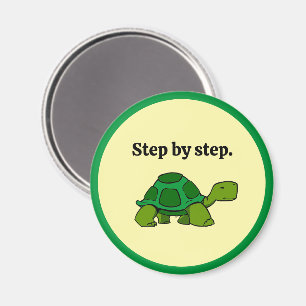 Íman Passo a Passo Cartoon Turtle, vitória persistente