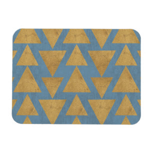 Íman Passo Geo Externo Padrão Dourado e azul