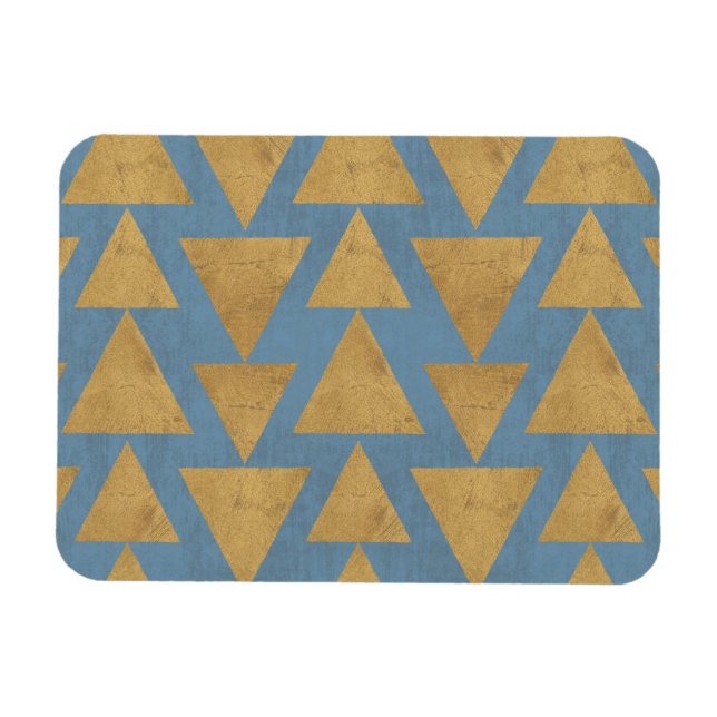Íman Passo Geo Externo | Padrão Dourado e azul (Horizontal)