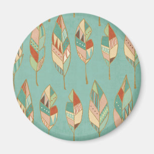 Íman Passo Geo Sudoeste   Padrão De Penas De Aquarela