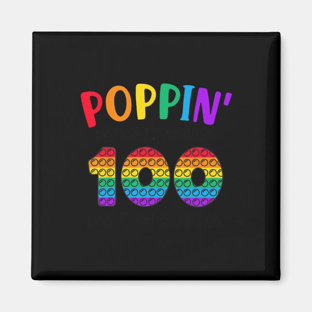 Íman Passo Por 100 Dias De Crianças Escolares 100º Dia  (Frente)