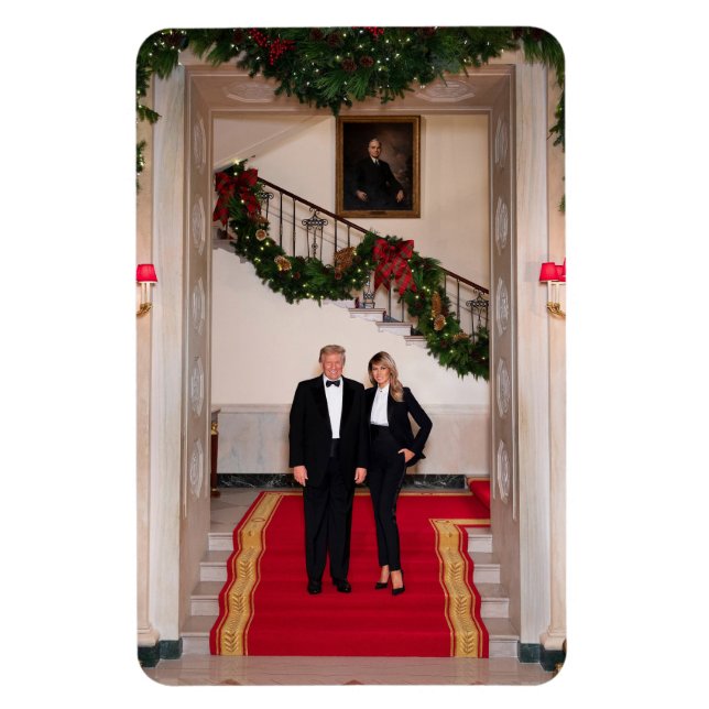 Íman Passos de Natal O Presidente Donald Trump & Melani (Vertical)