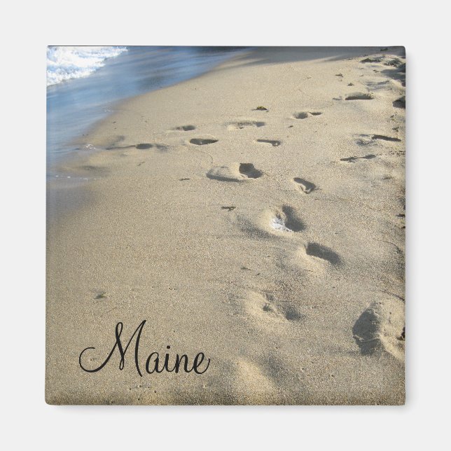 Íman Passos de uma praia arenosa (Maine) (Frente)