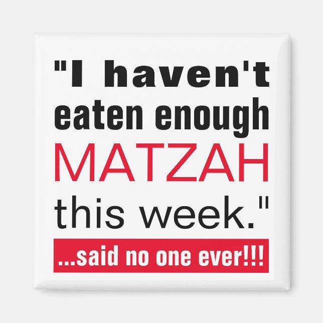 Íman Passover Funny Matzah (Frente)