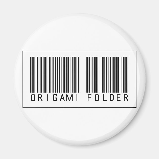 Íman Pasta Origami de Código de Barras (Frente)