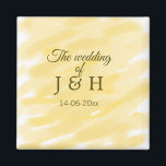 Íman Pastel amarelo-manteiga, casamento do casal le<br><div class="desc">Para amantes como nós</div>