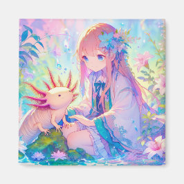 Íman Pastel Anime uma Axolotl Personalizada