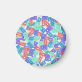 Íman Pastel Cassette Tapes - Música estética dos anos 9