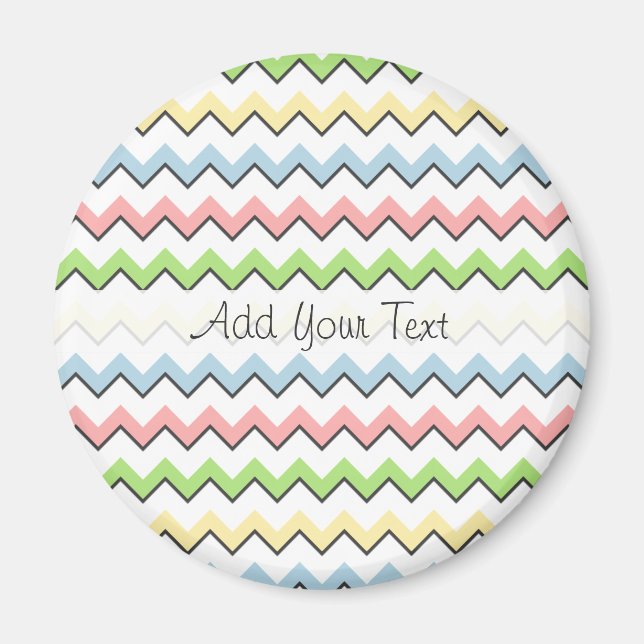 Íman Pastel Chevron-Drop Shadow por Shirley Taylor (Frente)