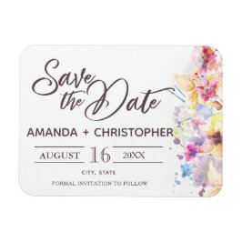 Íman Pastel de Aquarela Floral | IMÃ SALVE A DATA