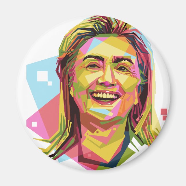 Íman pastel Hillary Clinton (Frente)