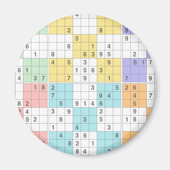 Íman pastel sudoku (Frente)