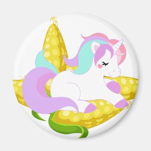 Íman pastel Unicorn on the cob