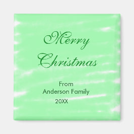 Íman Pastel verde aquarela feliz natal moderno