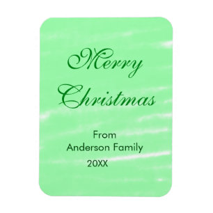 Íman Pastel verde aquarela feliz natal moderno