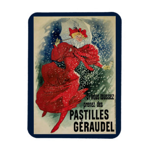 Íman Pastilhas Antigas Art Nouveau Geraudel para Tosse