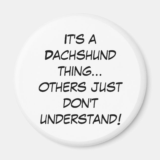 Íman Pastilhas Suburbanas de Chicagoland Dachshund (Frente)