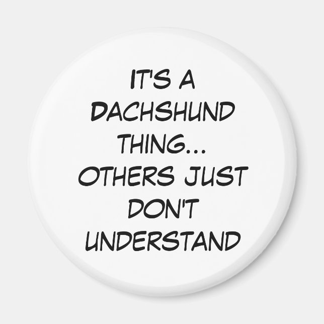 Íman Pastilhas Suburbanas de Chicagoland Dachshund (Frente)
