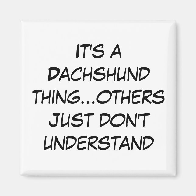 Íman Pastilhas Suburbanas de Chicagoland Dachshund (Frente)