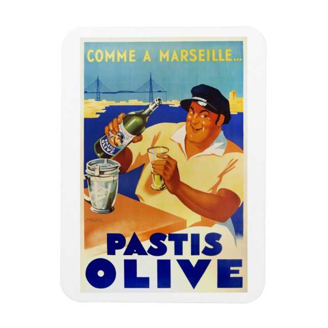 Íman Pastis Olive - Vintage Poster (Vertical)