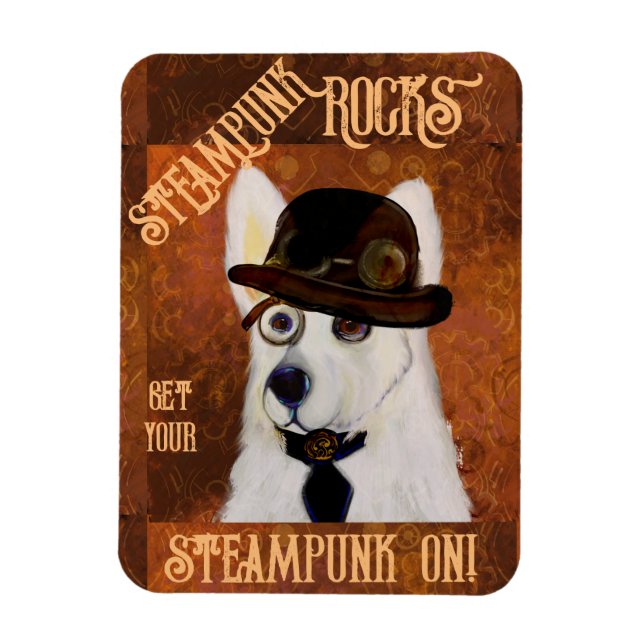 Íman Pastor Alemão Steampunk        (Vertical)