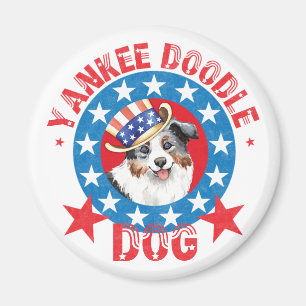 Íman Pastor Americano Patriótico Miniatura