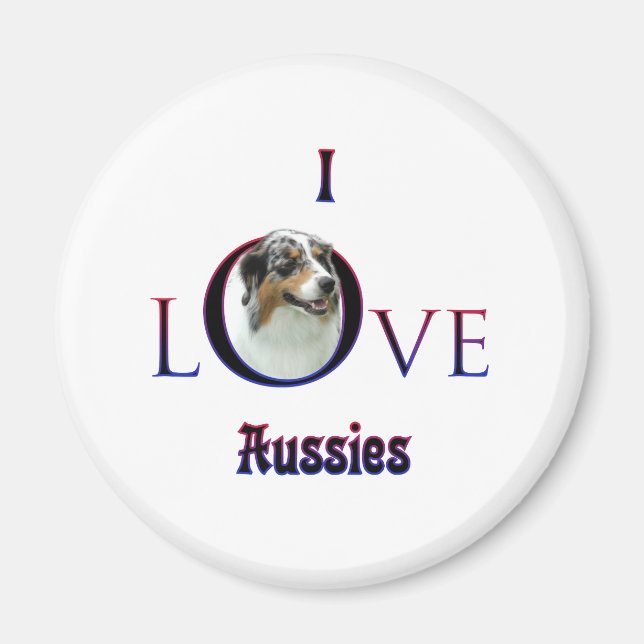 Íman Pastor Australiano I Love (Frente)