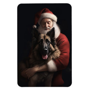 Íman Pastor Belga Papai Noel Festivo Natal