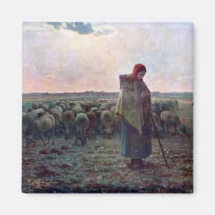 Íman Pastores com seu rebanho, Jean-Francois Millet
