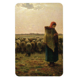 Íman Pastores Com Seu Trancal Jean-Francois Millet