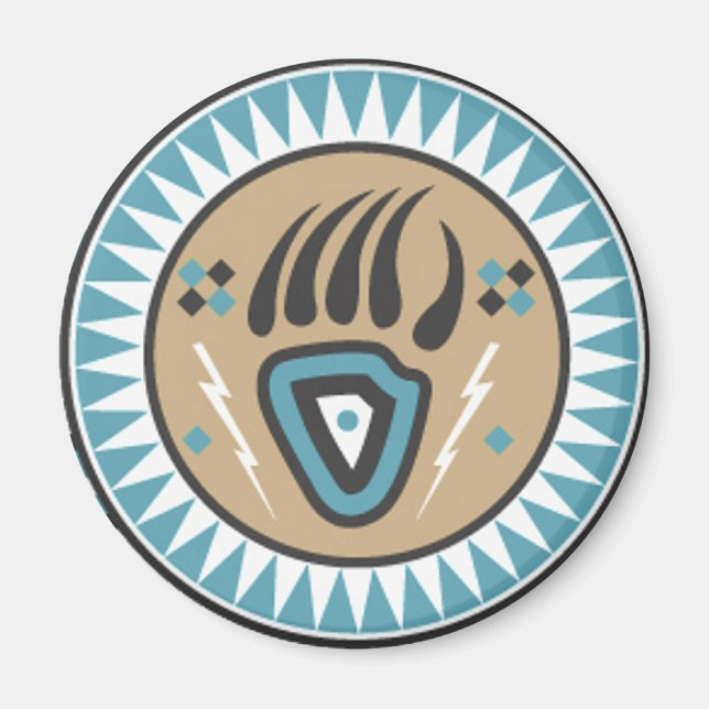 Íman Pata Nativa Americana do Urso (Frente)