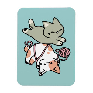 Íman Patas e Diversão – Ilustração Adorável de Gato