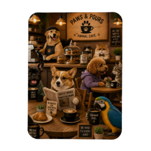 Íman Patas e Porções,café animal