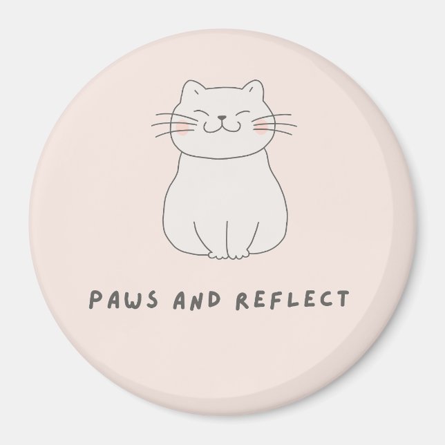 Íman Patas E Refletir Auto Cuidado Gatos Amantes Temas  (Frente)