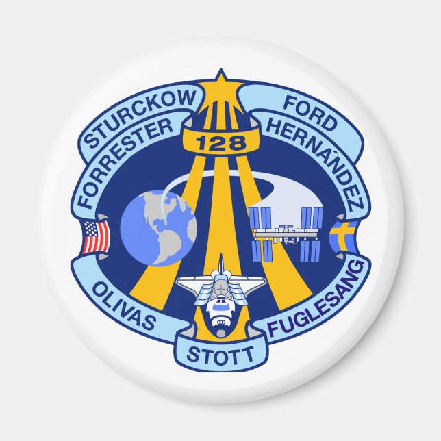 Íman Patch de missão STS-128 (Frente)