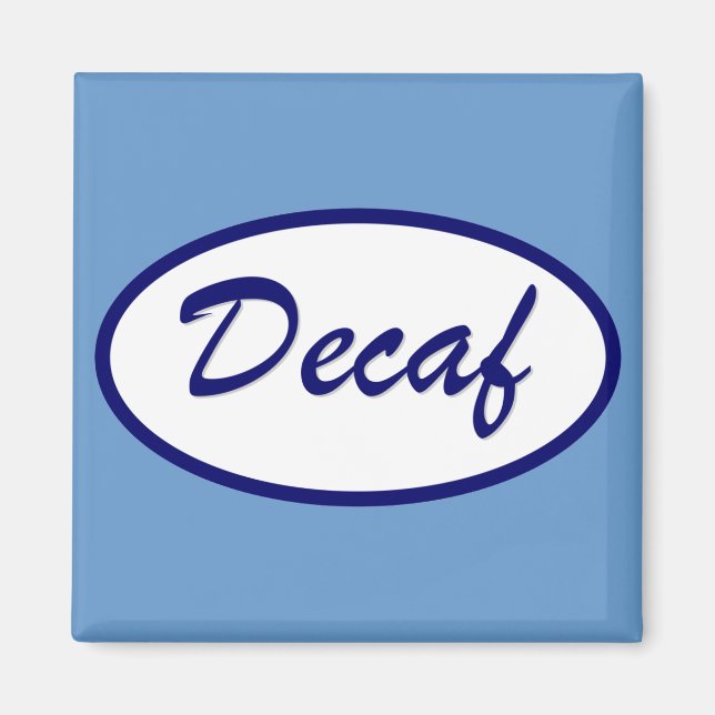 Íman Patch de Nome do Decaf Descafeinado (Frente)