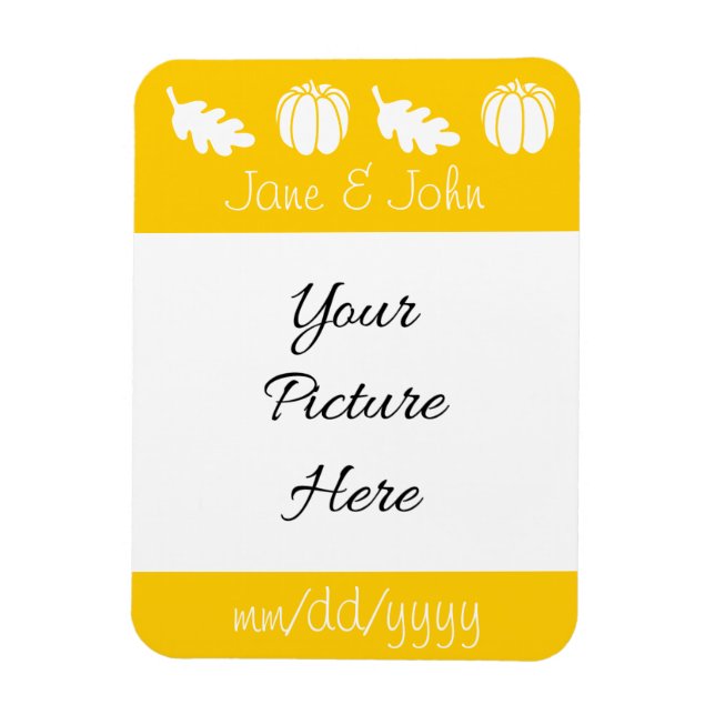 Íman Patch de Pumpkin no ímã amarelo Salvar a Data (Vertical)