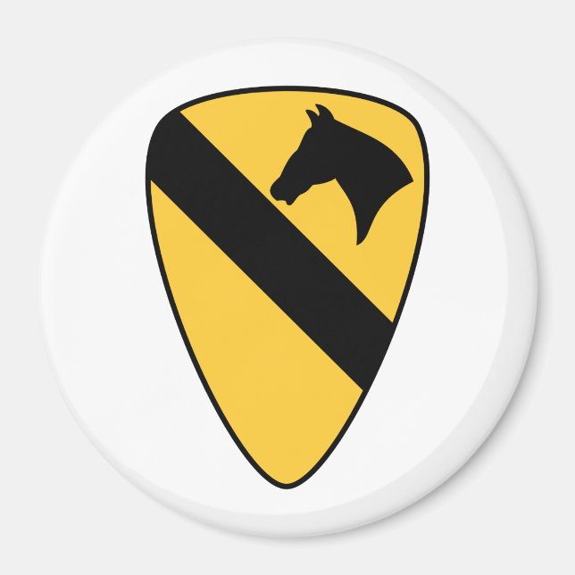 Íman Patch Patriótico da Divisão de Cavalaria de 1rua (Frente)