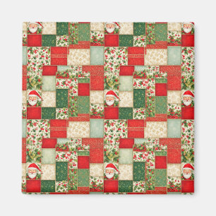 Íman Patches de Natal em Vermelho e Verde