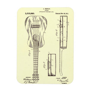 Íman Patente de Violão Acústico Vintage 1911