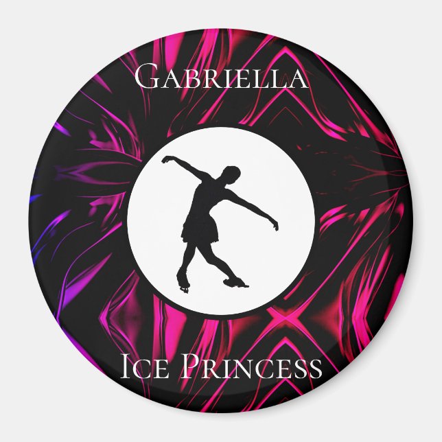 Íman Patinação Artística "Princesa do Gelo" Personaliza (Frente)