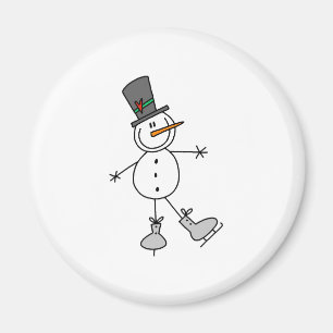 Íman Patinagem no gelo do boneco de neve