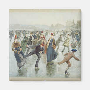 Íman Patinagem, publicada por L. Prang e Co.