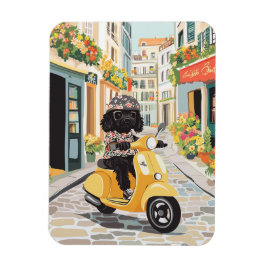 Íman Patinete preto rabiscado ruas da cidade europeias
